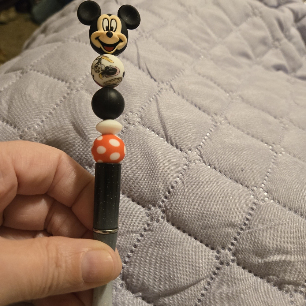 Mickey Mouse Themed Pen with Black and Red Accents